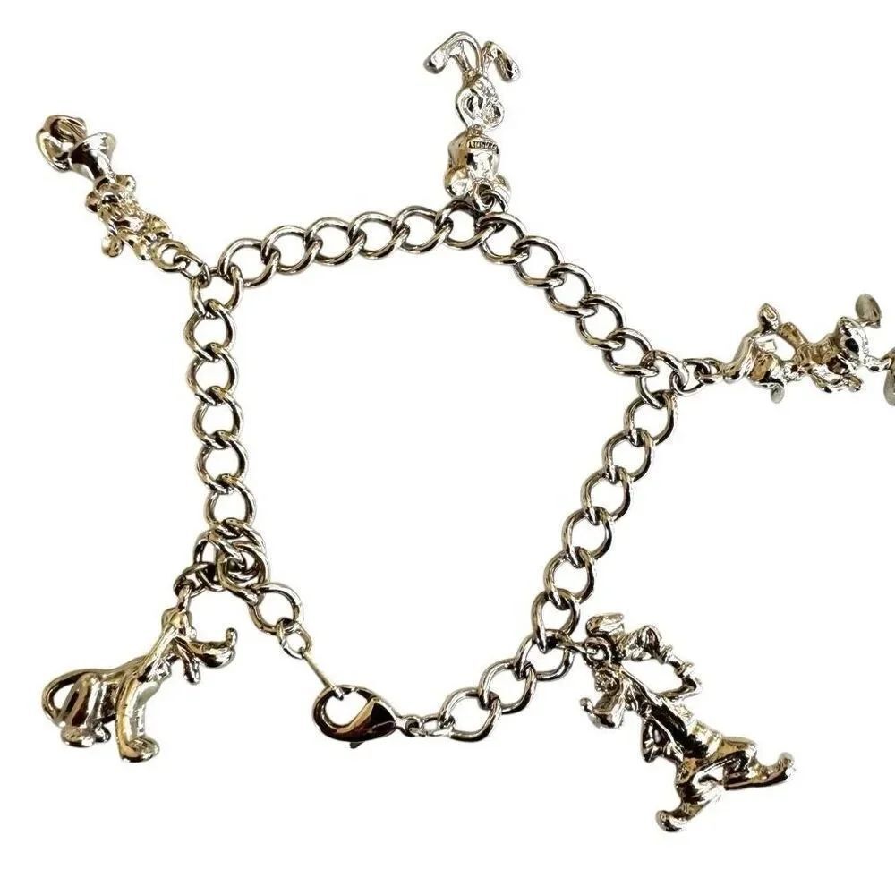 Silver tone Disney charm bracelet